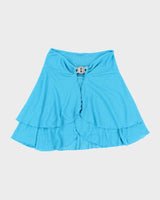 Vintage Y2k 00s Cover Me Blue Beach Cover Up Skirt - M