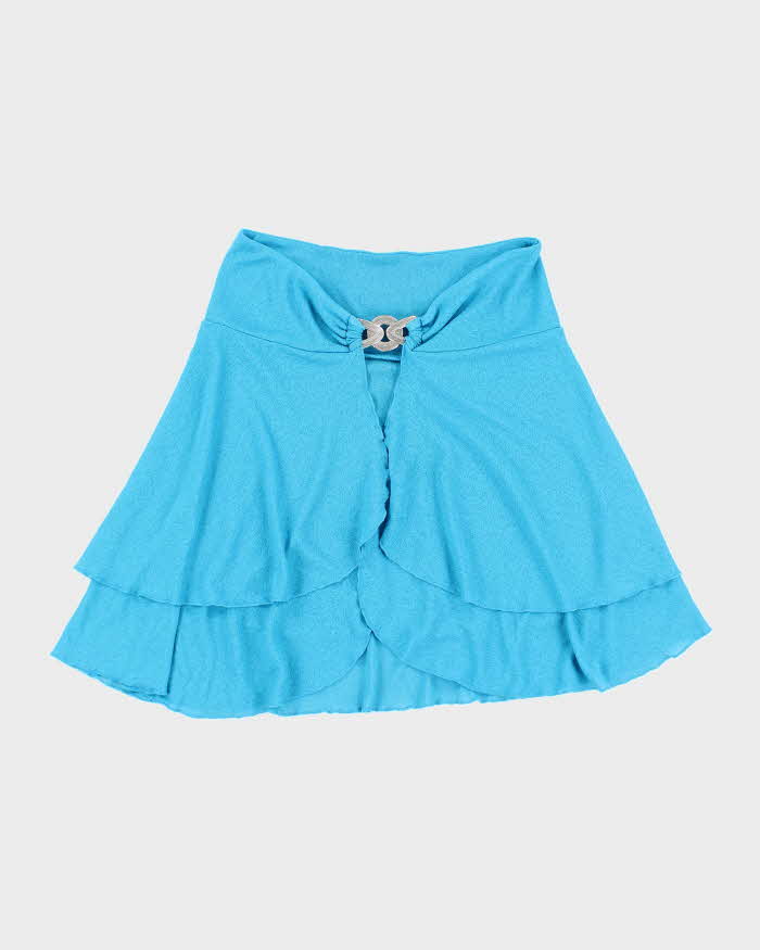 Vintage Y2k 00s Cover Me Blue Beach Cover Up Skirt - M