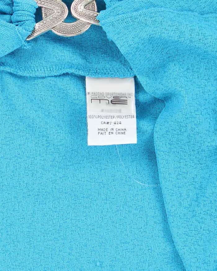Vintage Y2k 00s Cover Me Blue Beach Cover Up Skirt - M