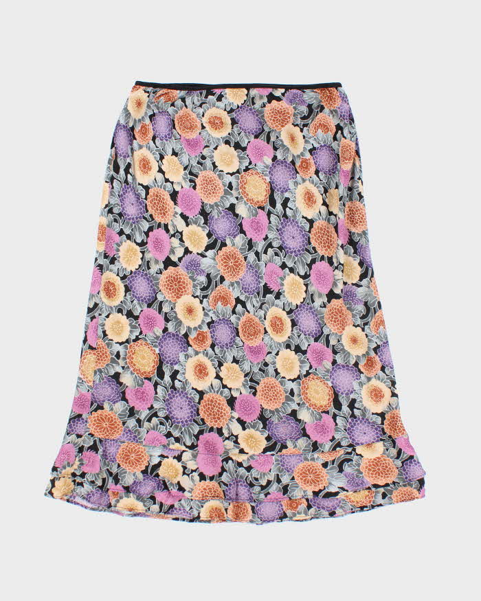 Vintage 90s Lauren M Floral Skirt - S