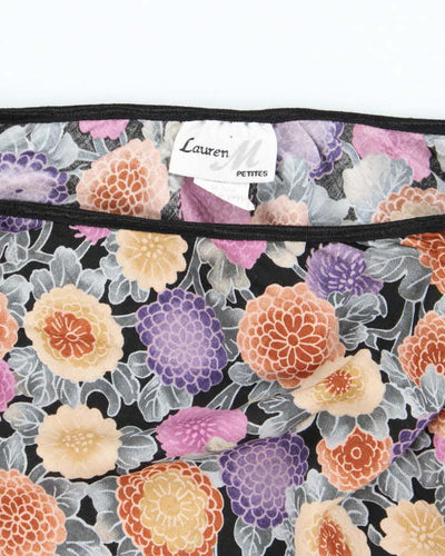Vintage 90s Lauren M Floral Skirt - S