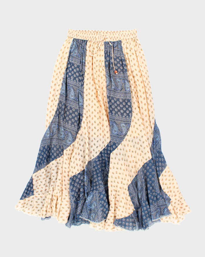 Vintage Made From The Earth Wear In Peace Floral Paisley Pattern Pattern Skirt - XS