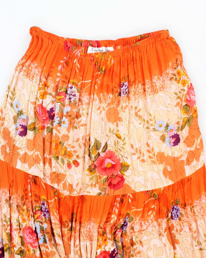 Vintage Forbidden Pattern Beaded Maxi Skirt - S