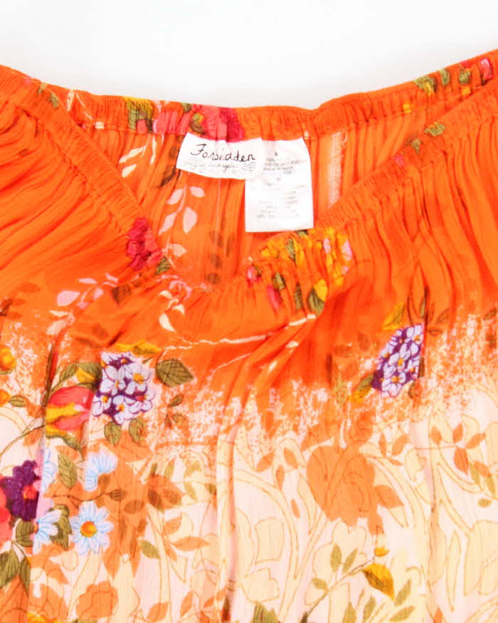 Vintage Forbidden Pattern Beaded Maxi Skirt - S