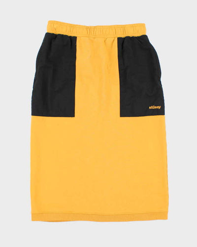 Vintage Stussy Yellow Jersey Skirt - S