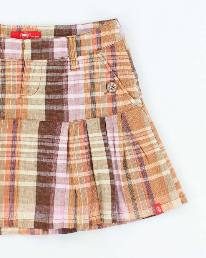 Vintage Y2k 00s EDC By Esprit Checked Mini Skirt - XS