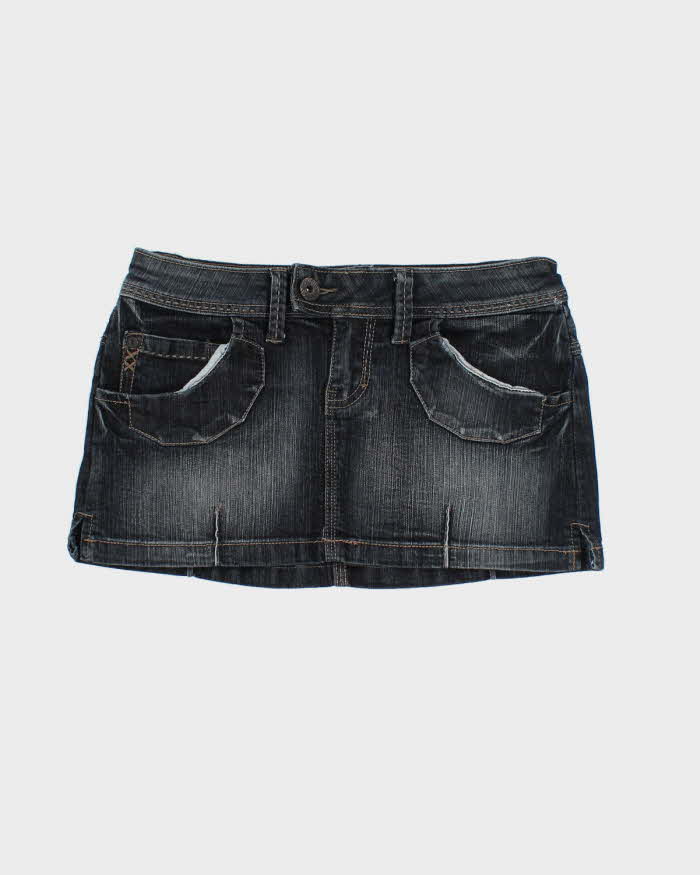 Vintage Y2k 00s Streetwear Society Denim Mini Skirt - XS