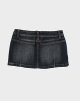 Vintage Y2k 00s Streetwear Society Denim Mini Skirt - XS