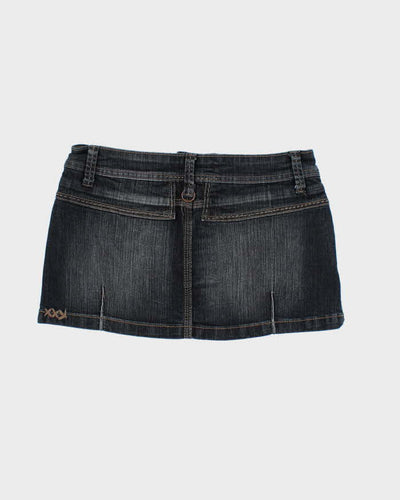 Vintage Y2k 00s Streetwear Society Denim Mini Skirt - XS