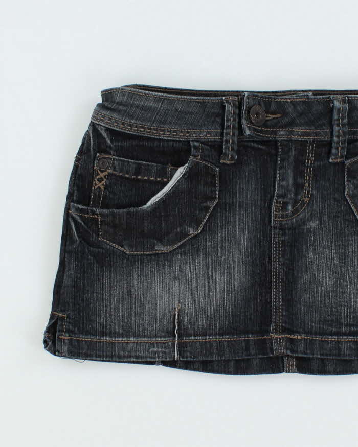 Vintage Y2k 00s Streetwear Society Denim Mini Skirt - XS