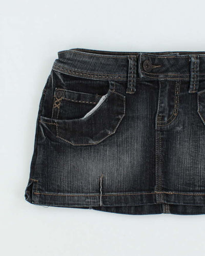 Vintage Y2k 00s Streetwear Society Denim Mini Skirt - XS