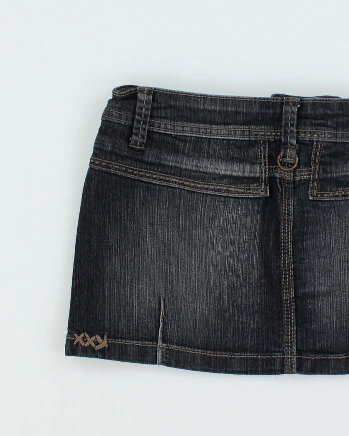 Vintage Y2k 00s Streetwear Society Denim Mini Skirt - XS
