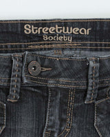Vintage Y2k 00s Streetwear Society Denim Mini Skirt - XS