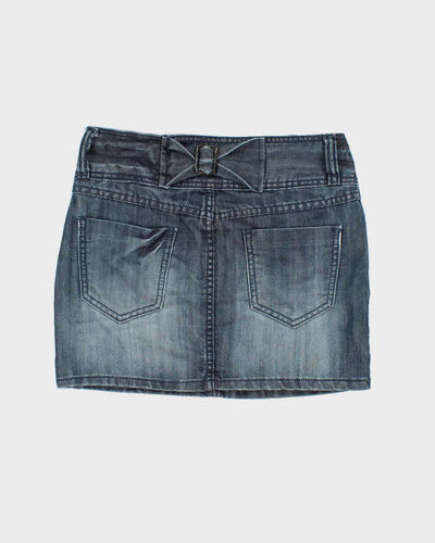 Vintage Y2k 00s Angel Garden Denim Mini Skirt - XS