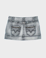 Vintage Y2k 00s Streetwear Society Mini Denim Skirt - S