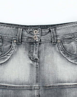 Vintage Y2k 00s Streetwear Society Mini Denim Skirt - S