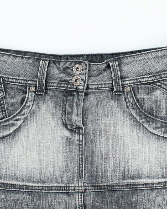 Vintage Y2k 00s Streetwear Society Mini Denim Skirt - S