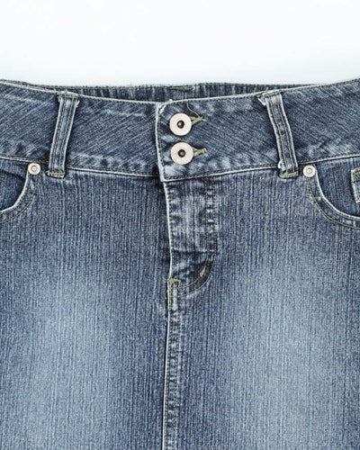 Vintage Y2k 00s Bongo Mini Buckle Denim Skirt - XS