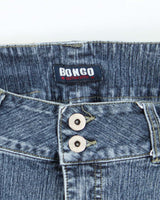 Vintage Y2k 00s Bongo Mini Buckle Denim Skirt - XS