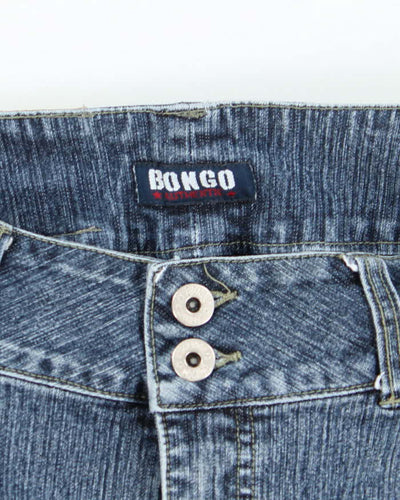 Vintage Y2k 00s Bongo Mini Buckle Denim Skirt - XS