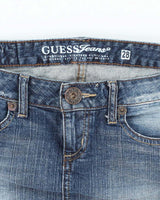 Vintage Y2k 00s Guess Rhinestone Denim Mini Skirt - S