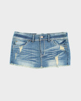 Vintage Y2k 00s Doll House Denim Mini Skirt - M