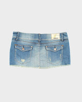 Vintage Y2k 00s Doll House Denim Mini Skirt - M