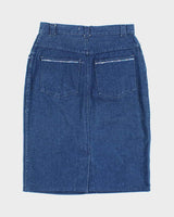 Vintage Y2k 00s Attitudes Sequin Beaded Denim Skirt - S