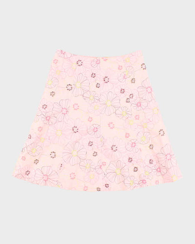 Vintage Y2k 00s Autograph New York Embroidered Floral Skirt - S