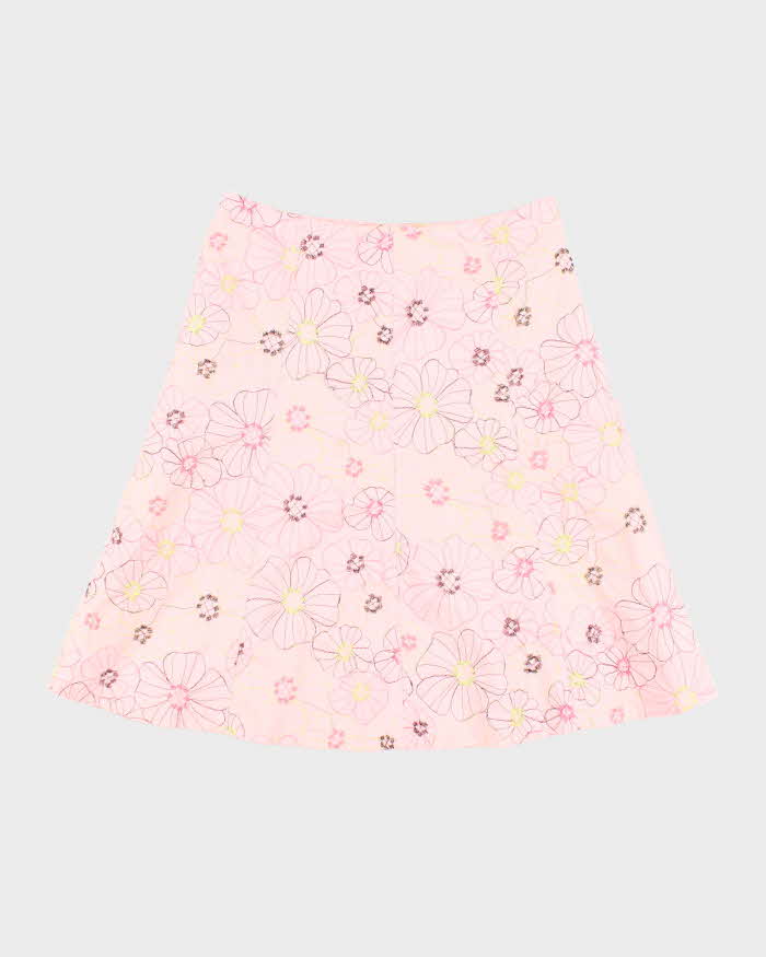 Vintage Y2k 00s Autograph New York Embroidered Floral Skirt - S