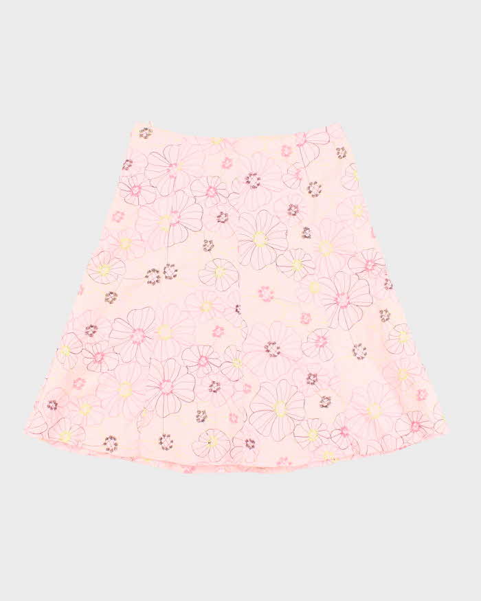 Vintage Y2k 00s Autograph New York Embroidered Floral Skirt - S