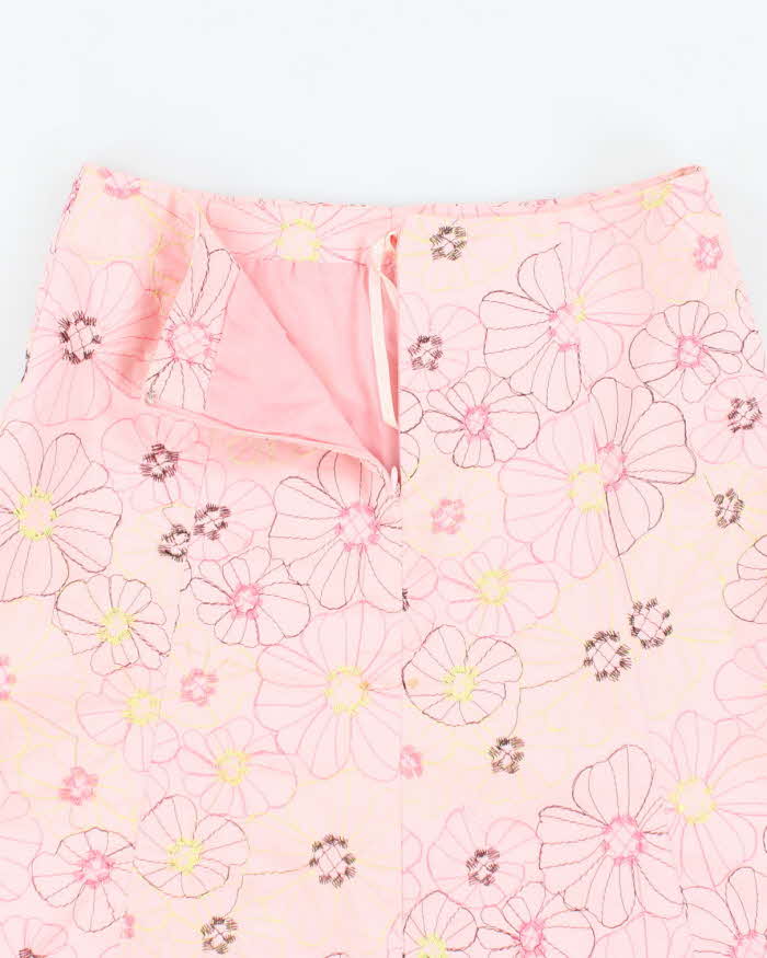 Vintage Y2k 00s Autograph New York Embroidered Floral Skirt - S