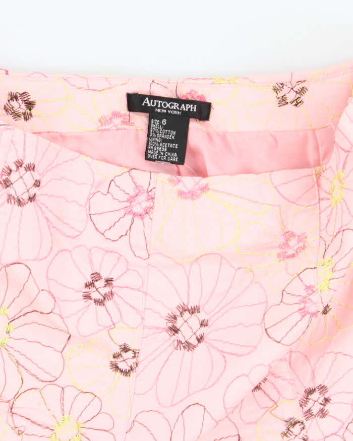 Vintage Y2k 00s Autograph New York Embroidered Floral Skirt - S