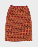 Vintage 90s Wanted Pattern Midi Skirt - S