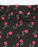 Vintage 90s Hillard &amp; Hanson Polka Dot Floral Skirt - XS