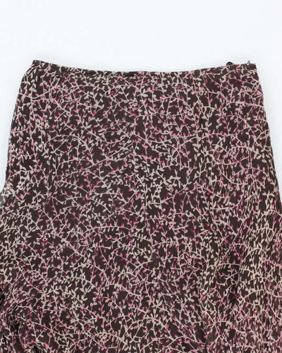 Vintage 90s Anne Klein Floral Silk Flowy Skirt - XS
