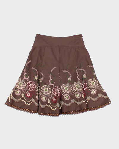 Vintage Y2k 00s Romy Beaded Embroidered Skirt - S