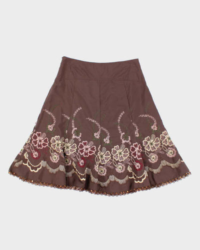 Vintage Y2k 00s Romy Beaded Embroidered Skirt - S