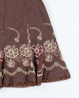 Vintage Y2k 00s Romy Beaded Embroidered Skirt - S