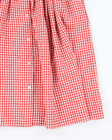 Vintage Gingham Button-Up Skirt - S