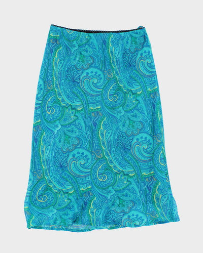 Vintage 90s Mezzanotte Paisley Pattern Skirt - S