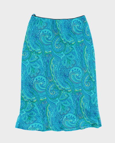 Vintage 90s Mezzanotte Paisley Pattern Skirt - S