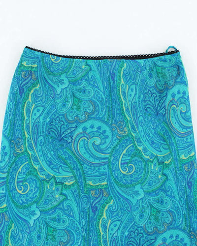 Vintage 90s Mezzanotte Paisley Pattern Skirt - S