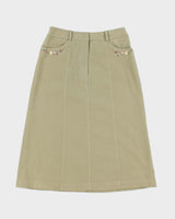 Vintage Y2k 00s Evered Embroidered Sequin Skirt - XS