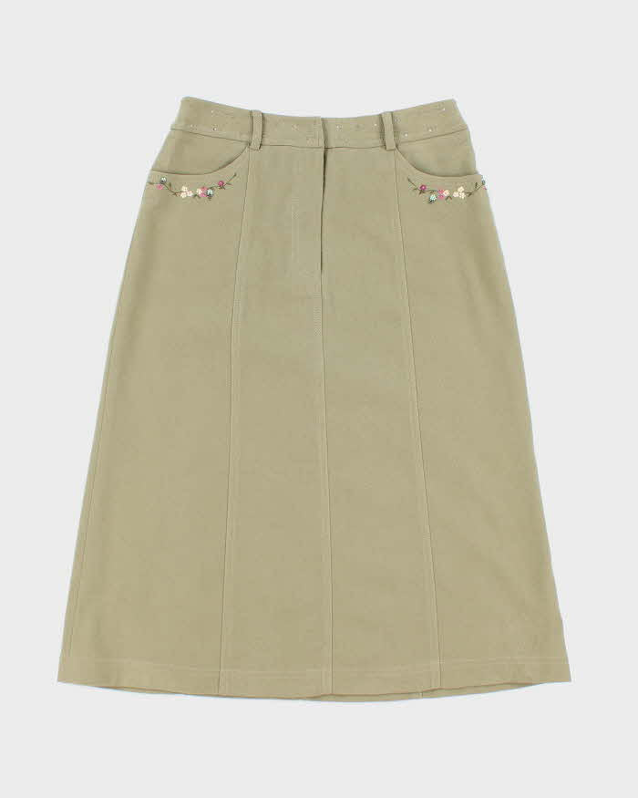 Vintage Y2k 00s Evered Embroidered Sequin Skirt - XS
