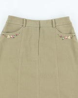 Vintage Y2k 00s Evered Embroidered Sequin Skirt - XS