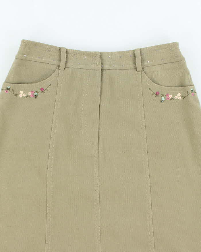 Vintage Y2k 00s Evered Embroidered Sequin Skirt - XS