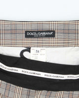 Vintage 90s Dolce &amp; Gabbana Checked Mini Skirt - S