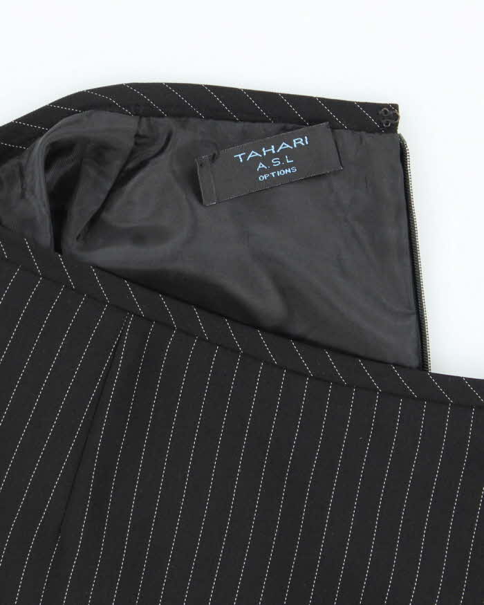 Vintage 00s Tahari Pin Stripe Skirt - XS