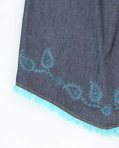 Vintage Y2k 00s Dex Lightweight Denim Maxi Skirt - S